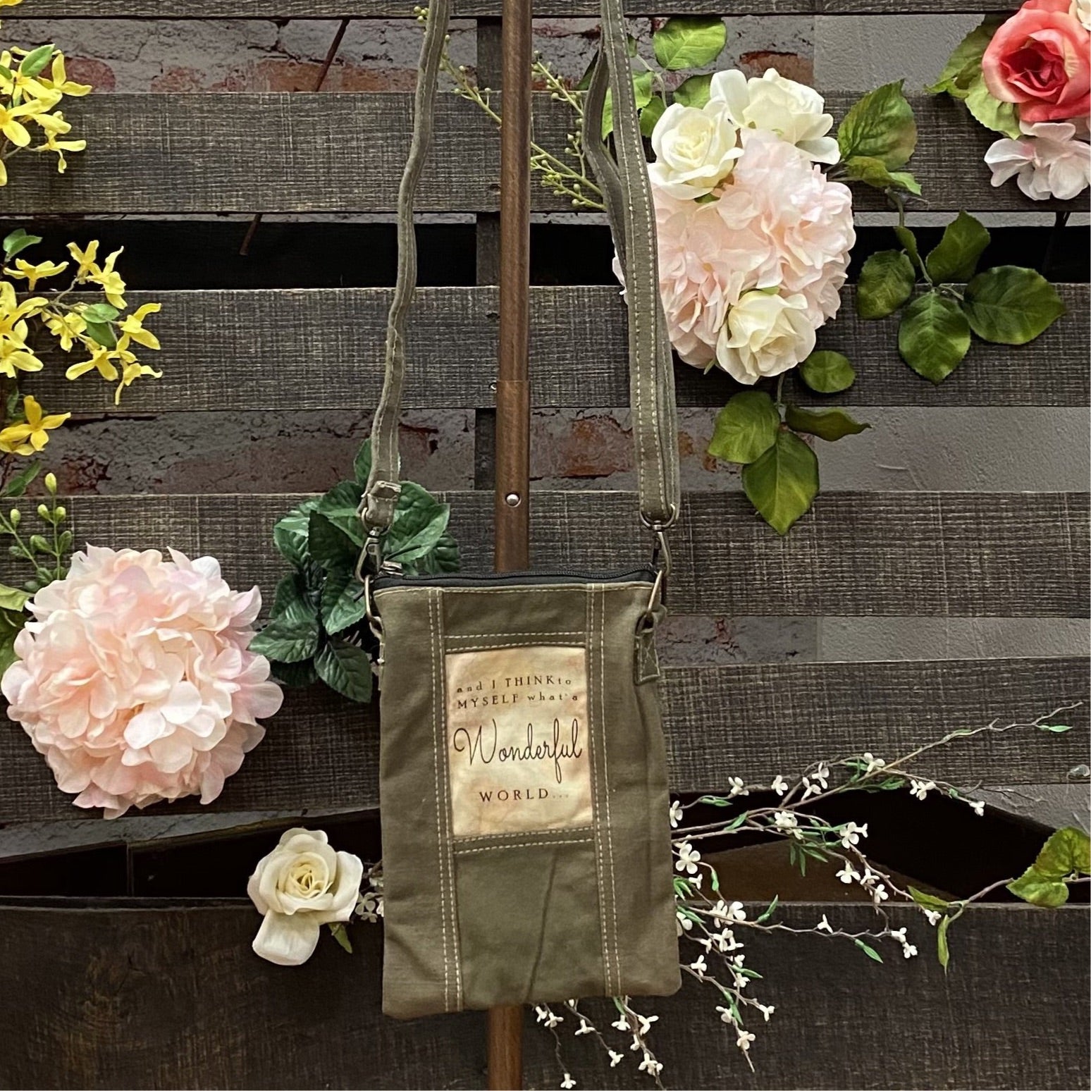 "and I think to myself what a wonderful world...." Crossbody