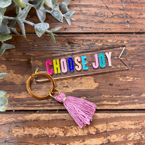"Choose Joy" Acrylic Keytag