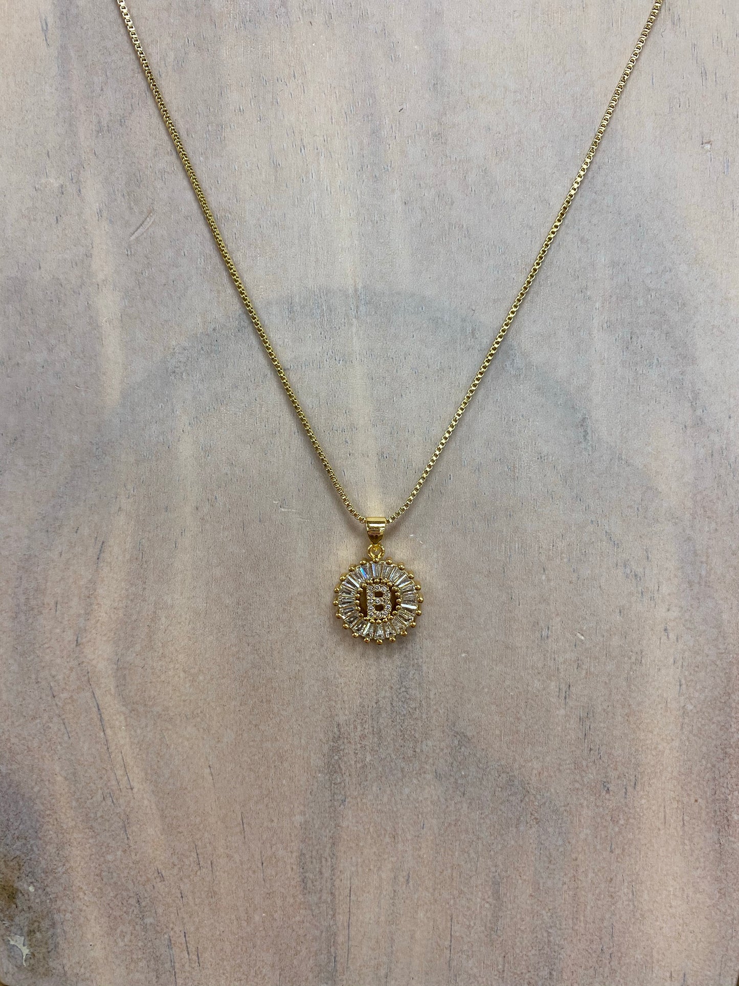 CZ Initial Necklace