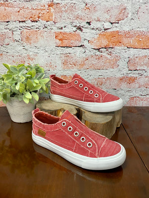 Cherry Smoked Canvas Play Sneaker by Blowfish