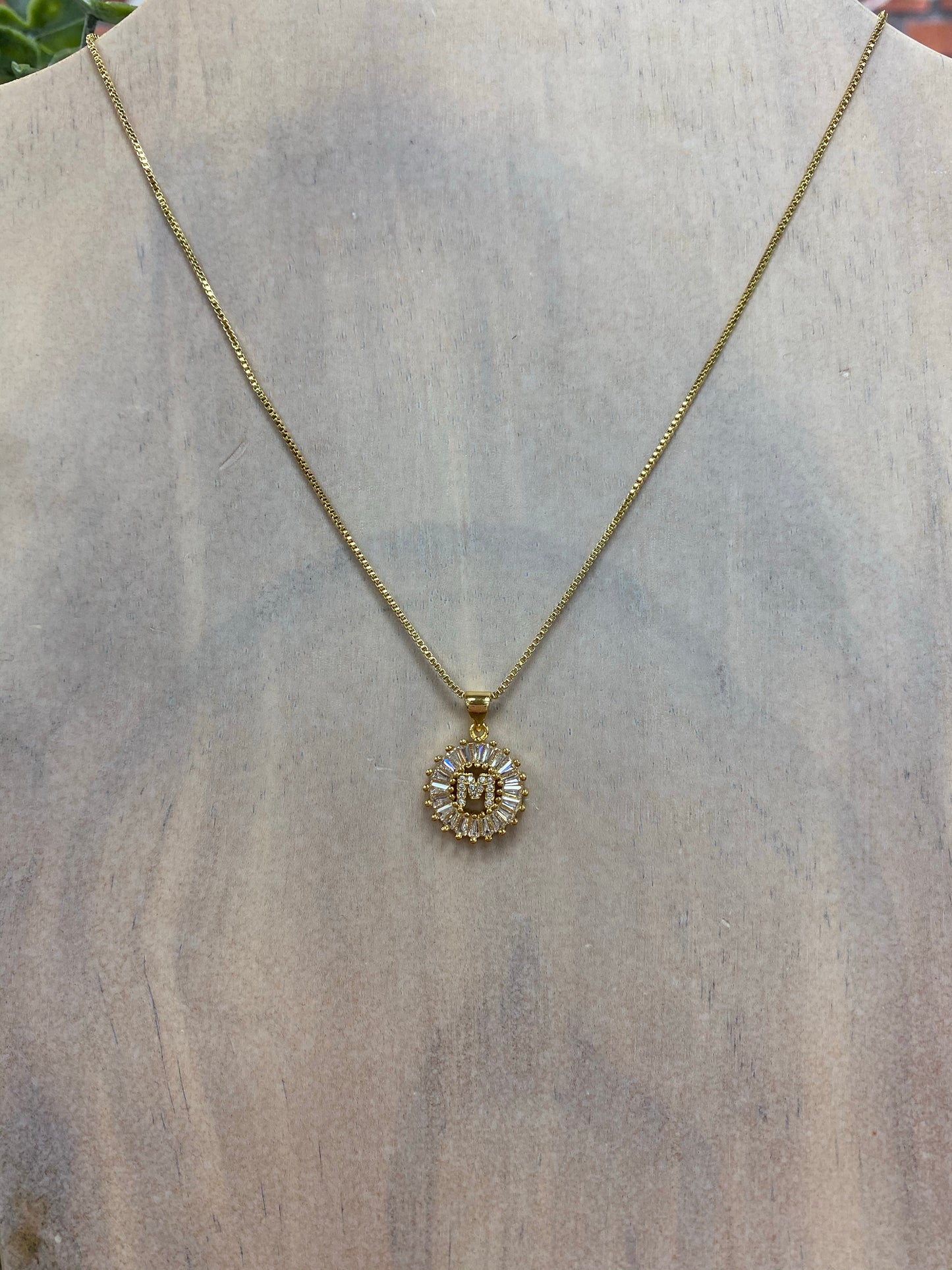 CZ Initial Necklace