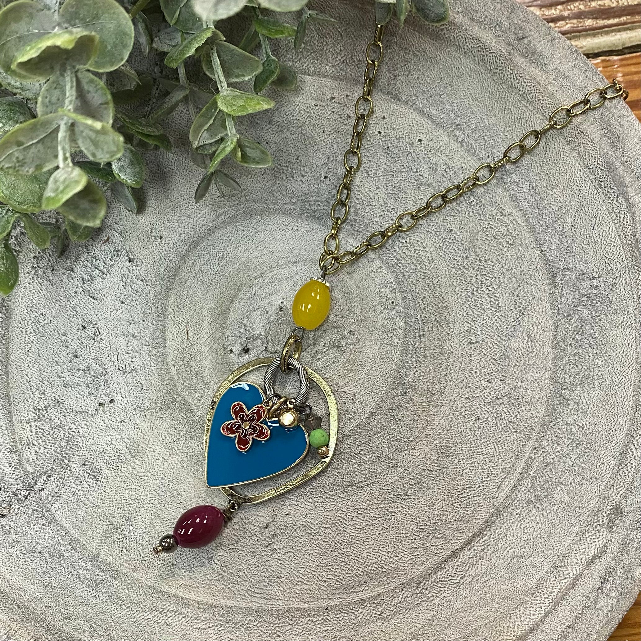 Heart & Flowers Necklace
