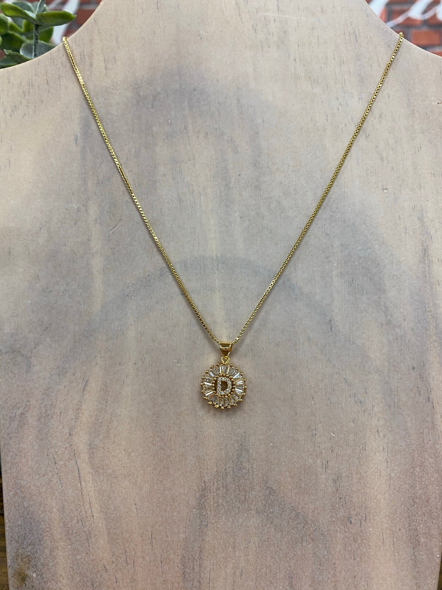 CZ Initial Necklace