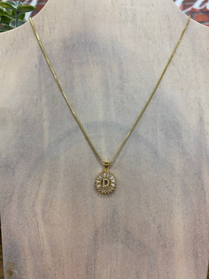 CZ Initial Necklace