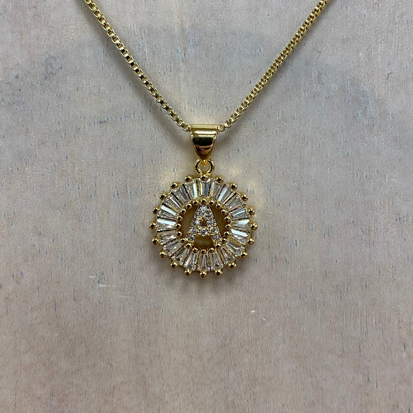 CZ Initial Necklace