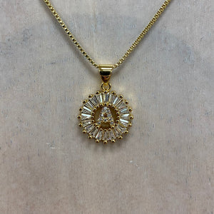 CZ Initial Necklace