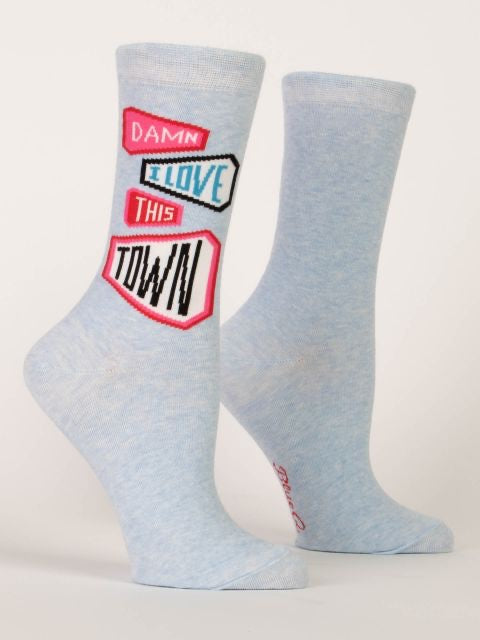 "...I Love This Town" Crew Socks