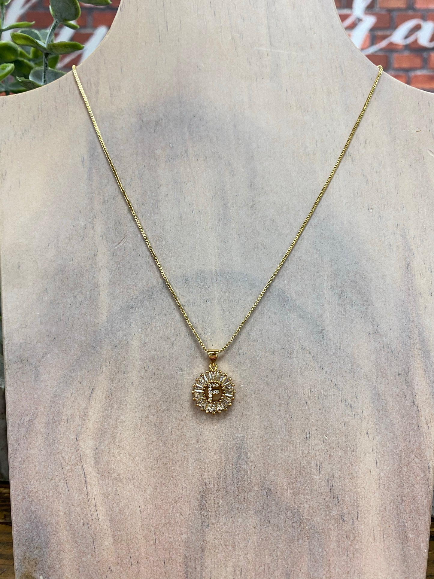 CZ Initial Necklace