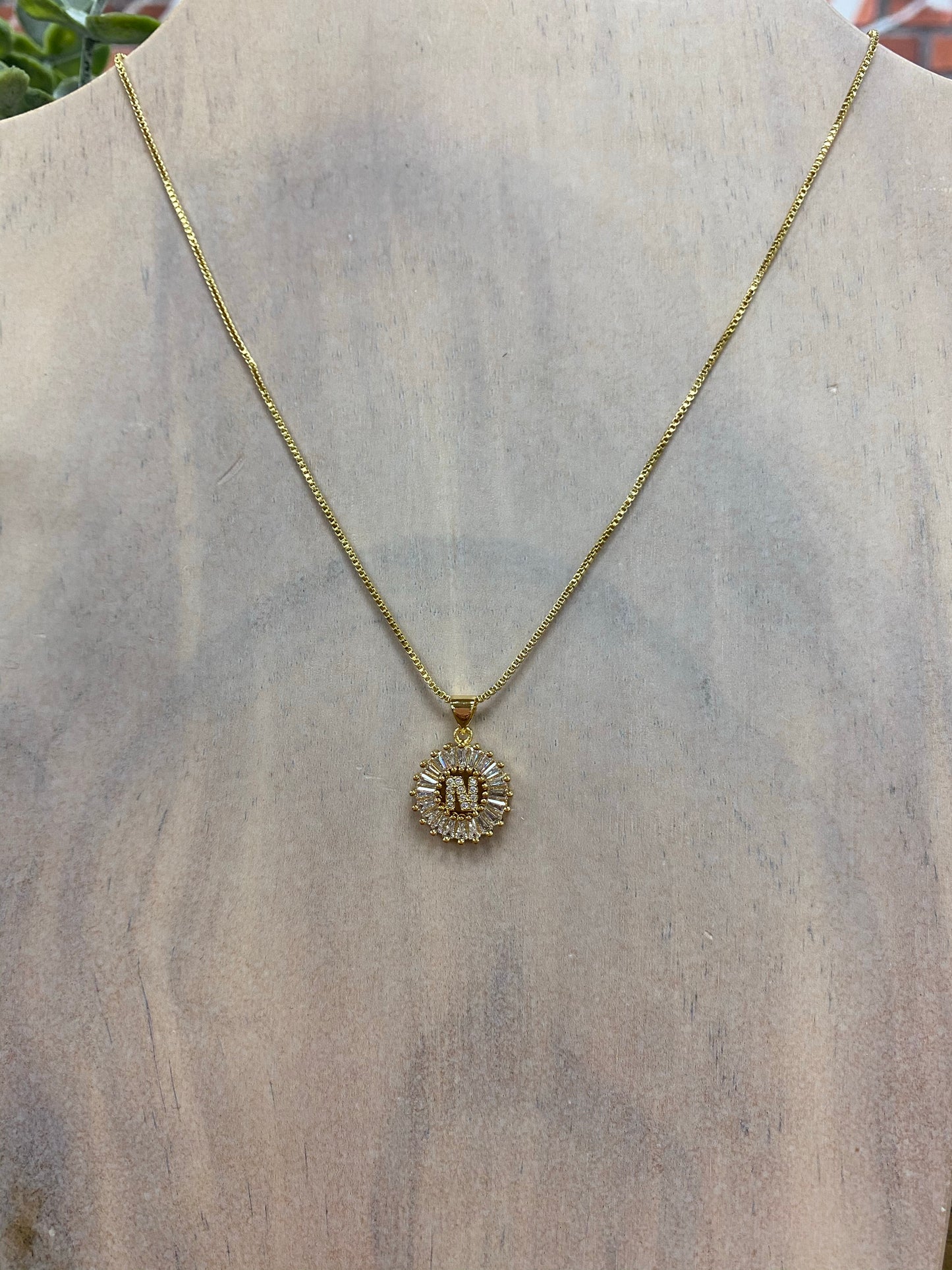 CZ Initial Necklace