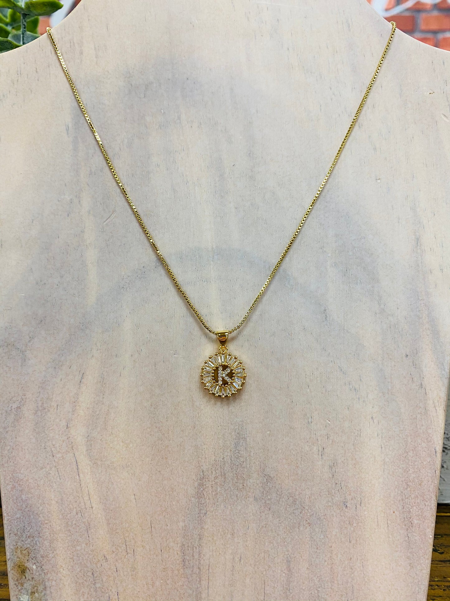 CZ Initial Necklace
