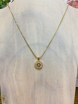 CZ Initial Necklace