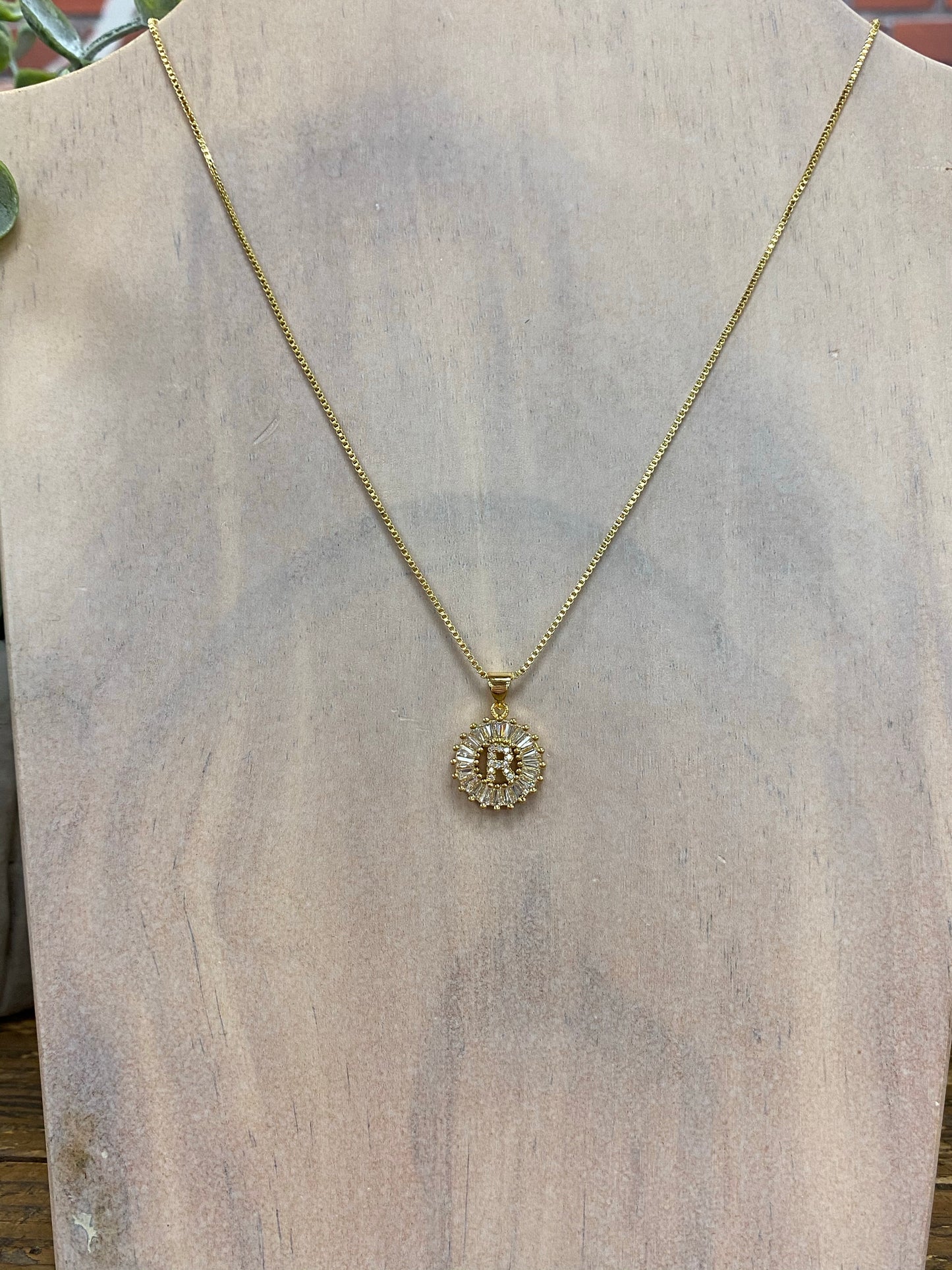 CZ Initial Necklace