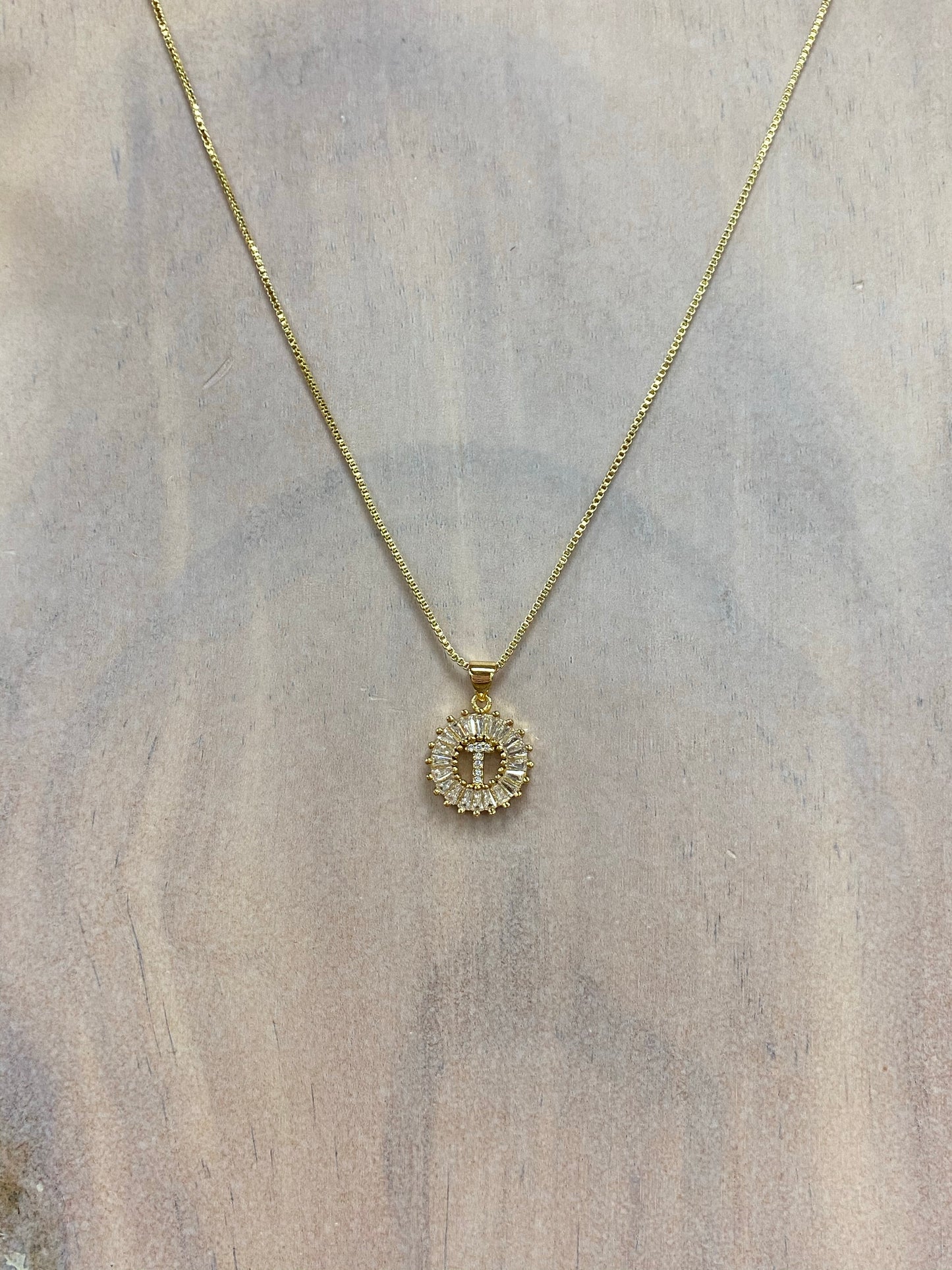 CZ Initial Necklace