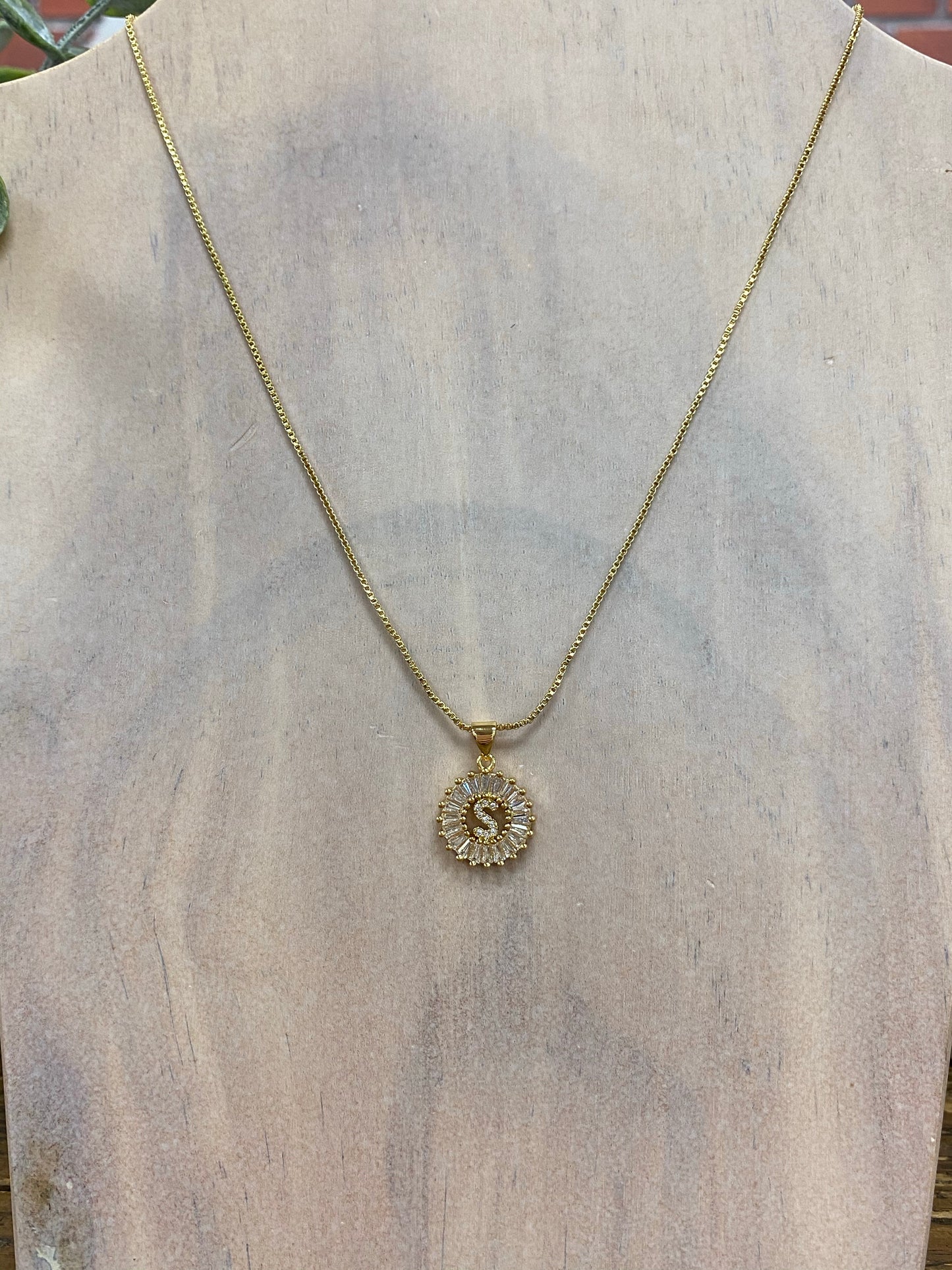 CZ Initial Necklace