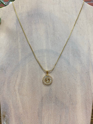 CZ Initial Necklace