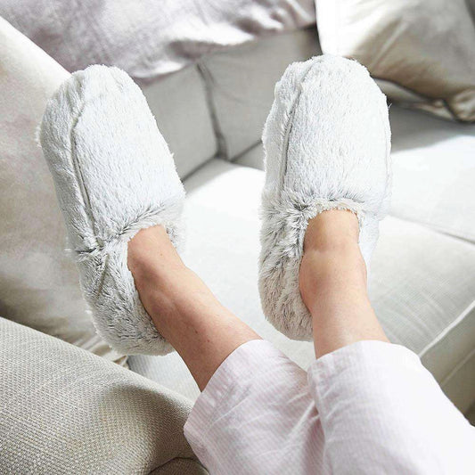 Gray Marshmallow Warmies Slippers