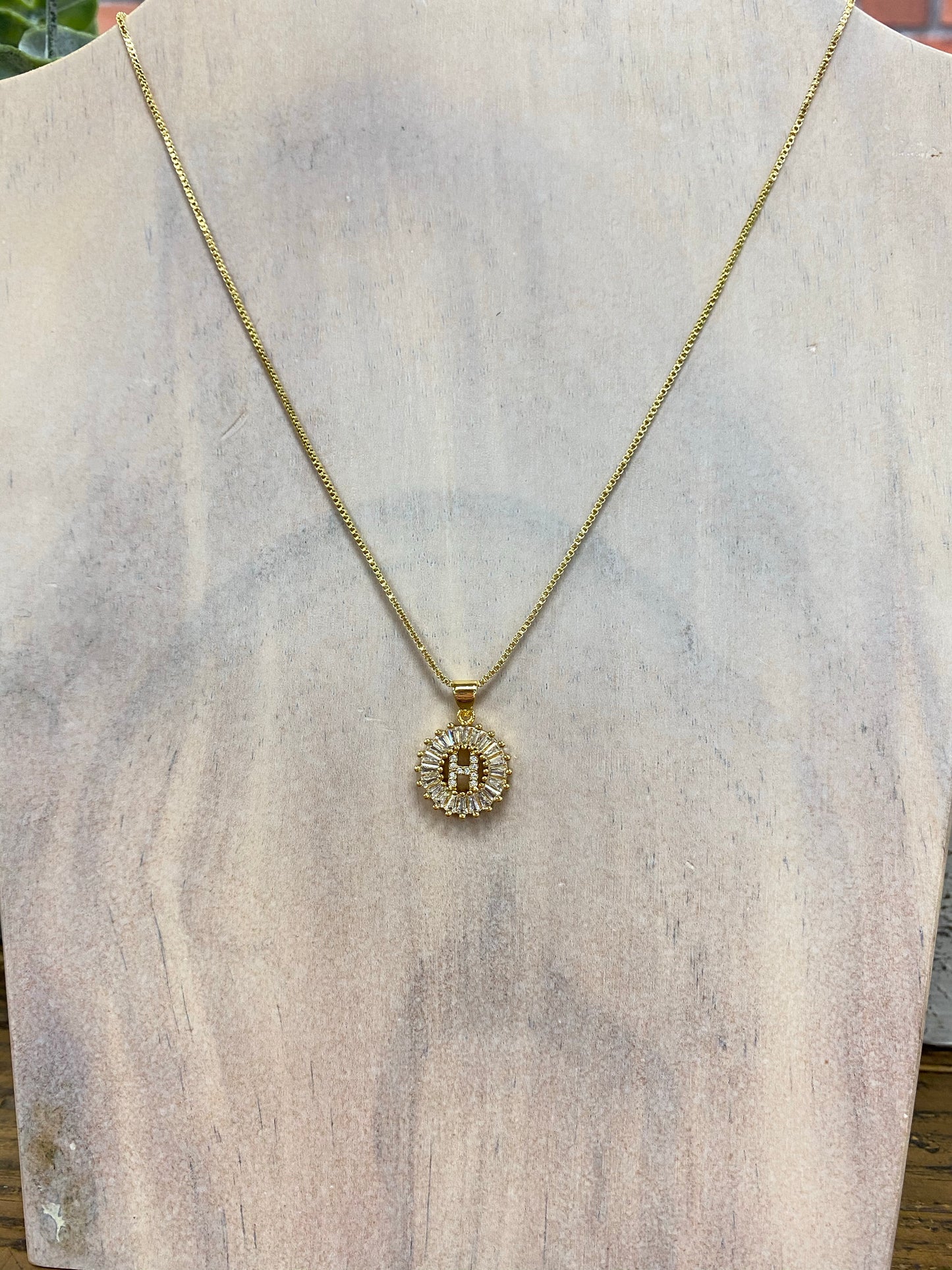 CZ Initial Necklace