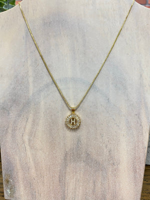 CZ Initial Necklace