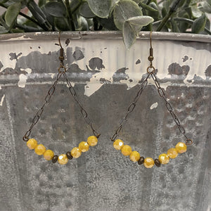 Tri Arch Beaded Earrings