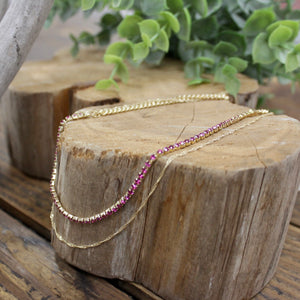 2 Layer Crystal Necklace