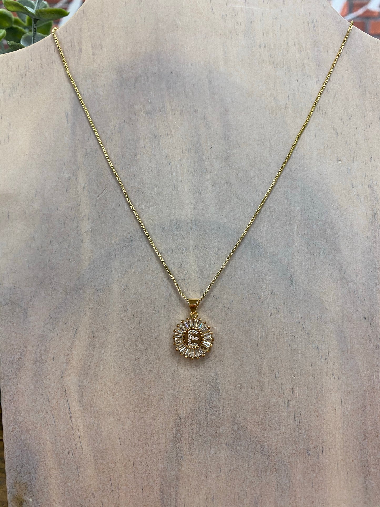 CZ Initial Necklace